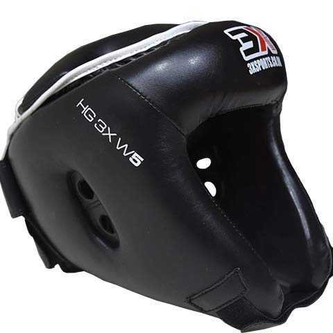 Boxeo Jefe De Guardia Cara Descubierta Cuero Liani Sombrero MMA Casco De Combate Lucha Protector Cabeza De Karate Protección Muay Thai Protector Facial Taekwondo Kickboxing Krav Maga Artes Marciales