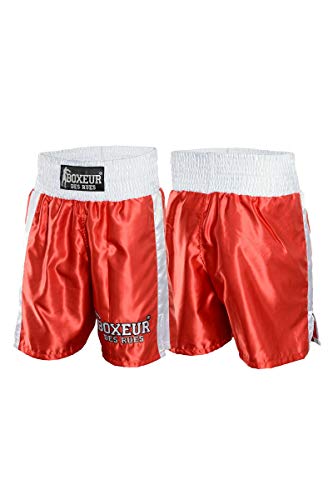 Boxeur des rues - Red Boxing Shorts with Side Bands, Man