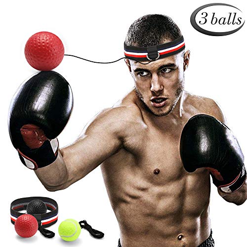Boxing Ball - Pelota de entrenamiento para boxeo con banda para la cabeza, boxeo Reflex Speed Training Box- Entrenamiento práctico en el gimnasio o al aire libre (contiene negro, rojo, amarillo) Boxing Ball - Pelota de entrenamiento para boxeo con banda para la cabeza, boxeo Reflex Speed Training Box- Entrenamiento práctico en el gimnasio o al aire libre (contiene negro, rojo, amarillo)