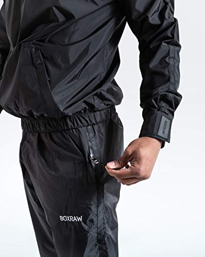 BOXRAW Traje De Sudoración Hagler Top y Pantalones Set, Sin Riesgo De Rasgar Boxeo MMA Formación Gimnasio (XXL) BOXRAW Traje De Sudoración Hagler Top y Pantalones Set, Sin Riesgo De Rasgar Boxeo MMA Formación Gimnasio (XXL)
