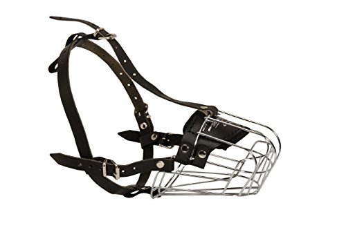 Bozal para perro con jaula de alambre para caminar diariamente y sesiones de entrenamiento – Se adapta a boxeadores, bulldog inglés pequeño Bozal para perro con jaula de alambre para caminar diariamente y sesiones de entrenamiento – Se adapta a boxeadores, bulldog inglés pequeño