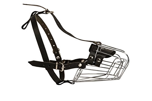 Bozal para perro con jaula de alambre para caminar diariamente y sesiones de entrenamiento – Se adapta a boxeadores, bulldog inglés pequeño Bozal para perro con jaula de alambre para caminar diariamente y sesiones de entrenamiento – Se adapta a boxeadores, bulldog inglés pequeño
