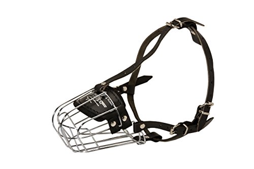 Bozal para perro con jaula de alambre para caminar diariamente y sesiones de entrenamiento – Se adapta a boxeadores, bulldog inglés pequeño Bozal para perro con jaula de alambre para caminar diariamente y sesiones de entrenamiento – Se adapta a boxeadores, bulldog inglés pequeño