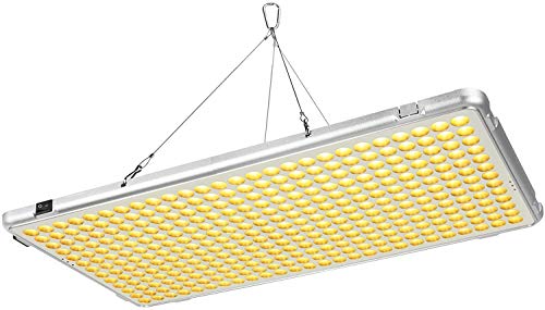 Bozily Lámpara de Plantas, Lámpara LED Cultivo 300W para Plantas de Interior, Cabezal Dual de Espectro Completo, 338 LED, Auto On/Off, Led Cultivo Interior Crecimiento y Floracion