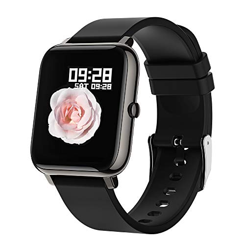 BOZLUN Smartwatch,Reloj Inteligente Impermeable IP67 para Hombre Mujer,8 Modos de Deportes y GPS,hasta 15 días de batería, 1.4 Inch Pantalla Táctil Smartwatch para Android iOS(Color Negro)