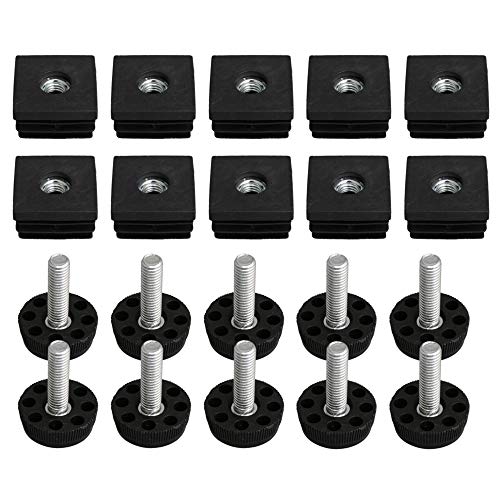 BQLZR 30 Mmx30 mm Filetage M8 Plastique Noir meubles Pied de table Plug Blanking Embouts insérer Plugs avec filetage ajuster Pieds pour tube de tube carré Lot de 10 BQLZR 30 Mmx30 mm Filetage M8 Plastique Noir meubles Pied de table Plug Blanking Embouts insérer Plugs avec filetage ajuster Pieds pour tube de tube carré Lot de 10