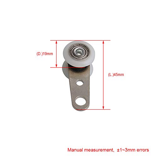 BQLZR Bloque de polea de metal con dos ruedas de plástico para puertas correderas o ventanas