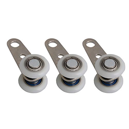 BQLZR Bloque de polea de metal con dos ruedas de plástico para puertas correderas o ventanas BQLZR Bloque de polea de metal con dos ruedas de plástico para puertas correderas o ventanas