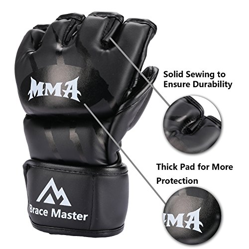 Brace Master Boxing Gloves Series of DG 2.0 For Men Women (Box Black, 8OZ)