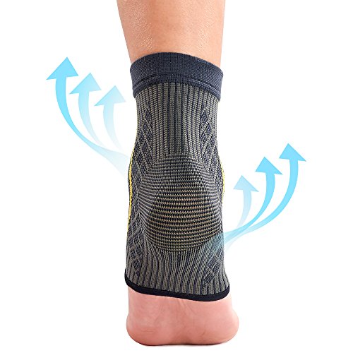 Bracoo FE91 I Tobillera Transpirable Compresión Dinámica. Movimiento Natural. Mayor Estabilidad. Fascitis Plantar, Inflamación, Dolor. Unisex. Ambos Pies. Ideal Deportes. 1Unidad x Pack. Talla S Bracoo FE91 I Tobillera Transpirable Compresión Dinámica. Movimiento Natural. Mayor Estabilidad. Fascitis Plantar, Inflamación, Dolor. Unisex. Ambos Pies. Ideal Deportes. 1Unidad x Pack. Talla S