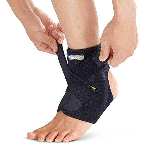 Bracoo FP30 I Tobillera Neopreno Ajustable con Estabilizadores Laterales, Transpirable, Rehabilitación Lesiones, Tobillo Derecho e Izquierdo, Hombre, Mujer, 1Unidad por Pack, Talla S-M Bracoo FP30 I Tobillera Neopreno Ajustable con Estabilizadores Laterales, Transpirable, Rehabilitación Lesiones, Tobillo Derecho e Izquierdo, Hombre, Mujer, 1Unidad por Pack, Talla S-M