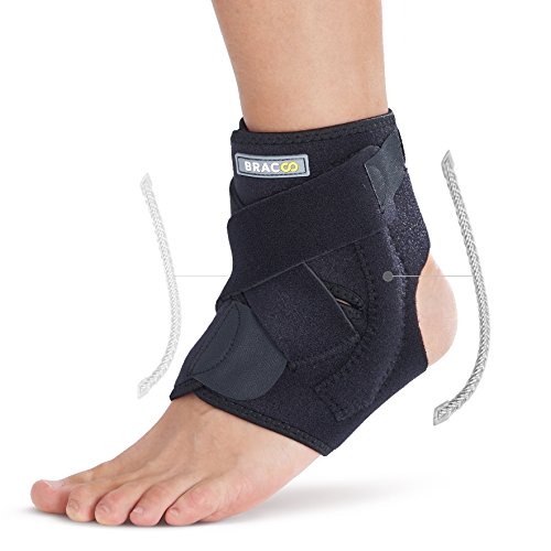 Bracoo FP30 I Tobillera Neopreno Ajustable con Estabilizadores Laterales, Transpirable, Rehabilitación Lesiones, Tobillo Derecho e Izquierdo, Hombre, Mujer, 1Unidad por Pack, Talla S-M Bracoo FP30 I Tobillera Neopreno Ajustable con Estabilizadores Laterales, Transpirable, Rehabilitación Lesiones, Tobillo Derecho e Izquierdo, Hombre, Mujer, 1Unidad por Pack, Talla S-M
