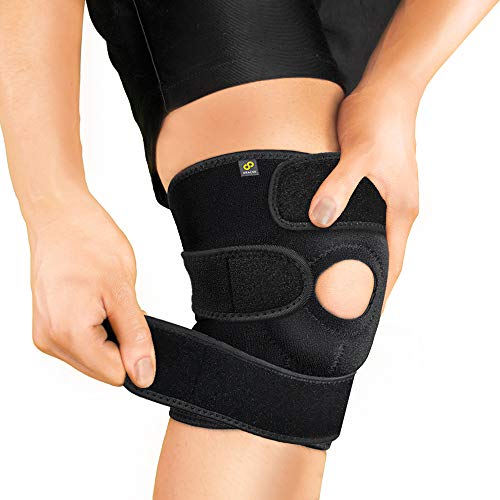 BRACOO KS10 Rodillera Ajustable en Neopreno, Menisco, Rótula Abierta, Ideal para Artritis, Rehabilitación y Prevención de Lesiones, Tendinitis, Hombre y Mujer, Talla Única, Negro BRACOO KS10 Rodillera Ajustable en Neopreno, Menisco, Rótula Abierta, Ideal para Artritis, Rehabilitación y Prevención de Lesiones, Tendinitis, Hombre y Mujer, Talla Única, Negro