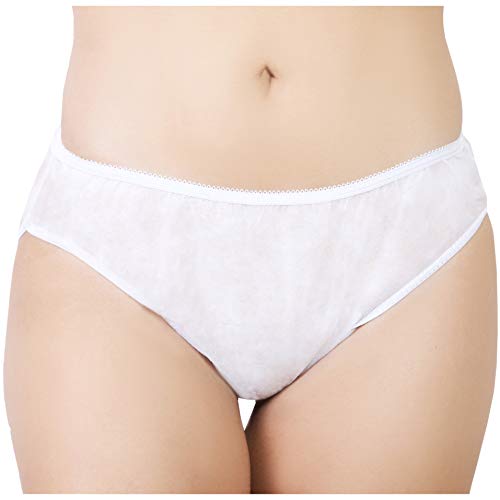 Bragas Desechables Suave y Ligera para Mujer (Lote de 5) - Ropa Interior de un Solo Uso. Braguitas para Maternidad Hospitales Viajes Spa Masajes