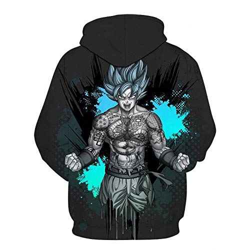 Bragon Ball Z Super Saiyans Hoodie Men Son Goku 3D Hoodies Hombre Mujer Harajuku Anime Super Instinct Goku Sudaderas con Estampado Coat-Wy267_XL