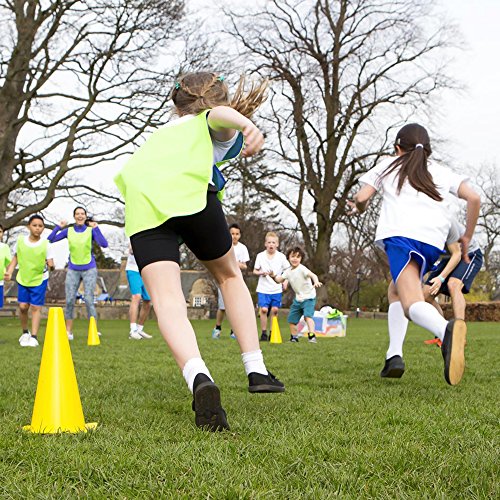 BRAMBLE! 12 Conos de Tráfico para Entrenamiento, 23cm/9" - Duradero y Estable Conos Señalizacion - Plástico Entrenamiento Fútbol, Deportes y Juegos, Entrenamiento del Perro.