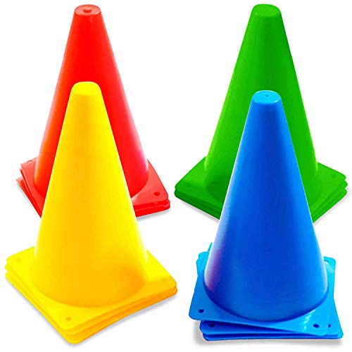 BRAMBLE! 12 Conos de Tráfico para Entrenamiento, 23cm/9" - Duradero y Estable Conos Señalizacion - Plástico Entrenamiento Fútbol, Deportes y Juegos, Entrenamiento del Perro. BRAMBLE! 12 Conos de Tráfico para Entrenamiento, 23cm/9" - Duradero y Estable Conos Señalizacion - Plástico Entrenamiento Fútbol, Deportes y Juegos, Entrenamiento del Perro.