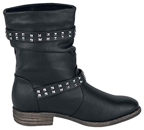 Brandit Botas Biker de Chica Mujer Botas Negro EU39, Poliuretano, Regular