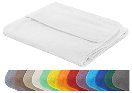 Brandsseller Funda protectora para tumbona de jardín o playa, de rizo, 100% algodón, aprox. 75 x 200 cm, aprox. 75 x 200 cm, color blanco nieve Brandsseller Funda protectora para tumbona de jardín o playa, de rizo, 100% algodón, aprox. 75 x 200 cm, aprox. 75 x 200 cm, color blanco nieve