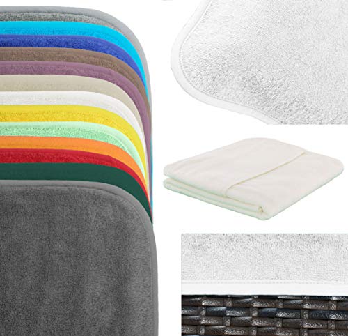 Brandsseller Funda protectora para tumbona de jardín o playa, de rizo, 100% algodón, aprox. 75 x 200 cm, aprox. 75 x 200 cm, color blanco nieve Brandsseller Funda protectora para tumbona de jardín o playa, de rizo, 100% algodón, aprox. 75 x 200 cm, aprox. 75 x 200 cm, color blanco nieve