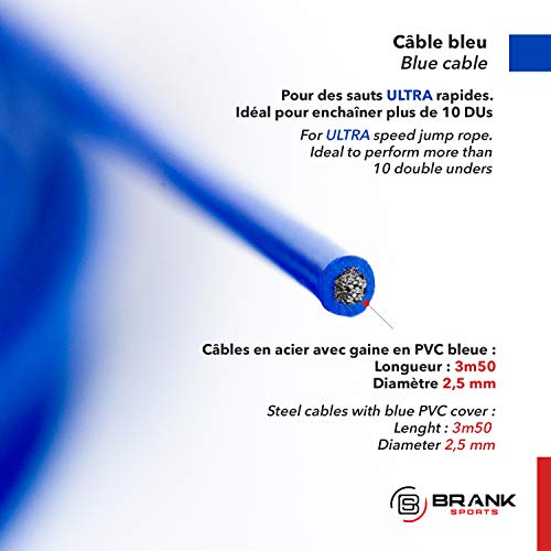 Brank Sports® Paquetes de Cables de Repuesto para Combas Crossfit | 2 Cuerdas de Acero para Cuerdas de Saltar de Velocidad Brank Sports® Paquetes de Cables de Repuesto para Combas Crossfit | 2 Cuerdas de Acero para Cuerdas de Saltar de Velocidad