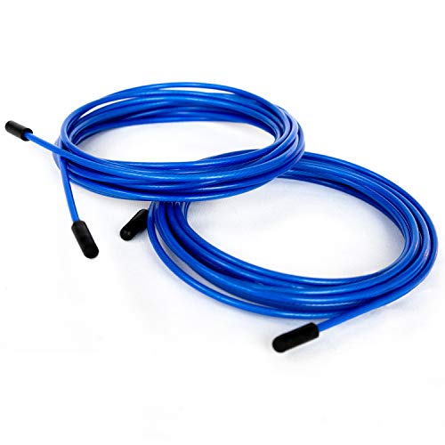 Brank Sports® Paquetes de Cables de Repuesto para Combas Crossfit | 2 Cuerdas de Acero para Cuerdas de Saltar de Velocidad Brank Sports® Paquetes de Cables de Repuesto para Combas Crossfit | 2 Cuerdas de Acero para Cuerdas de Saltar de Velocidad