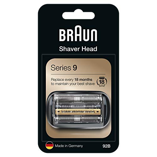 Braun 92B - Recambio/Repuesto para afeitadora eléctrica, compatible con las máquinas de afeitar Series 9, color negro