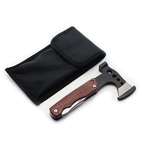 Bravedge Hacha Multiherramienta, Herramienta de Hacha Multiusos de Bolsillo, Con Cuchillo, Llave, Abrelatas, Portátil para Acampar, Caza, Supervivencia Bravedge Hacha Multiherramienta, Herramienta de Hacha Multiusos de Bolsillo, Con Cuchillo, Llave, Abrelatas, Portátil para Acampar, Caza, Supervivencia
