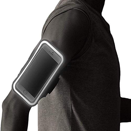 Brazalete Deportivo para Correr Negro Funda Correr Movil para Huawei Mate 20 Lite/P Smart 2019, Xiaomi Mi 8 Lite Mi 9 9T Pro/Pocophone F1 contra Sudor Correa Ajustable con Soporte para Llave