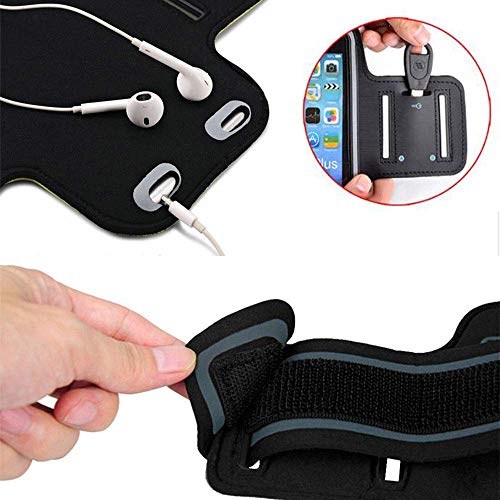 Brazalete Deportivo para Correr Negro Funda Correr Movil para Huawei Mate 20 Lite/P Smart 2019, Xiaomi Mi 8 Lite Mi 9 9T Pro/Pocophone F1 contra Sudor Correa Ajustable con Soporte para Llave