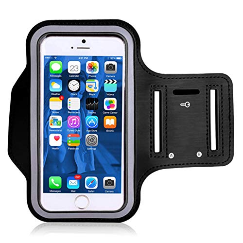 Brazalete Deportivo para Correr Negro Funda Correr Movil para Huawei Mate 20 Lite/P Smart 2019, Xiaomi Mi 8 Lite Mi 9 9T Pro/Pocophone F1 contra Sudor Correa Ajustable con Soporte para Llave