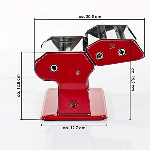 bremermann Máquina de Pasta para Espaguetis, Pasta y lasaña (7 Niveles), máquina de Pasta, Hacedor de Pasta (Rojo) bremermann Máquina de Pasta para Espaguetis, Pasta y lasaña (7 Niveles), máquina de Pasta, Hacedor de Pasta (Rojo)