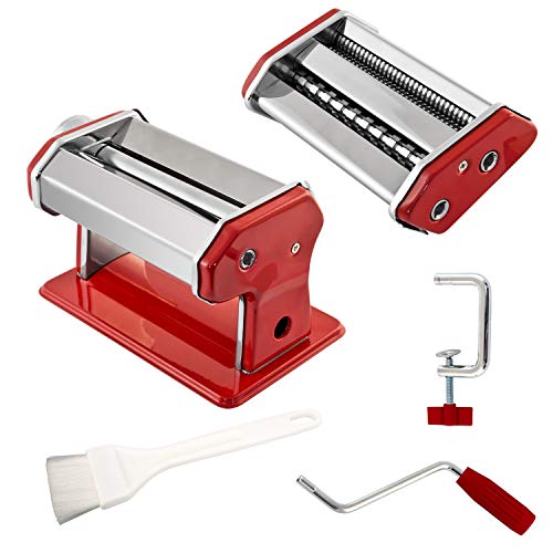 bremermann Máquina de Pasta para Espaguetis, Pasta y lasaña (7 Niveles), máquina de Pasta, Hacedor de Pasta (Rojo) bremermann Máquina de Pasta para Espaguetis, Pasta y lasaña (7 Niveles), máquina de Pasta, Hacedor de Pasta (Rojo)