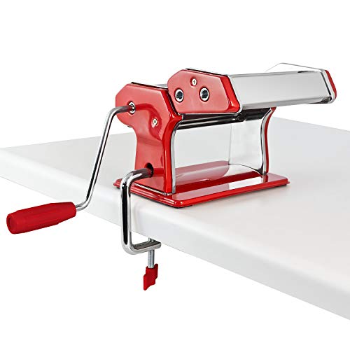 bremermann Máquina de Pasta para Espaguetis, Pasta y lasaña (7 Niveles), máquina de Pasta, Hacedor de Pasta (Rojo) bremermann Máquina de Pasta para Espaguetis, Pasta y lasaña (7 Niveles), máquina de Pasta, Hacedor de Pasta (Rojo)