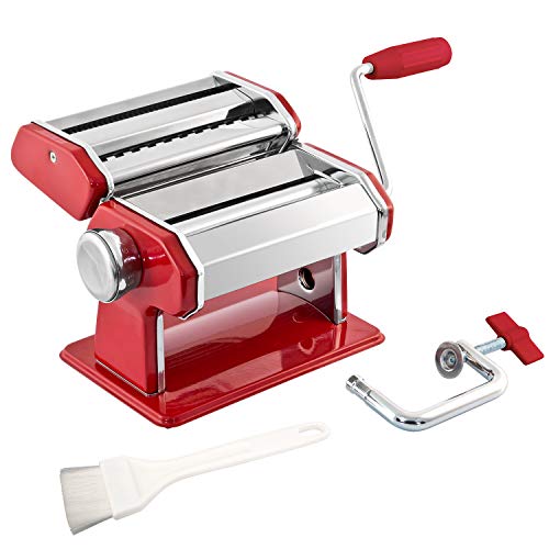 bremermann Máquina de Pasta para Espaguetis, Pasta y lasaña (7 Niveles), máquina de Pasta, Hacedor de Pasta (Rojo) bremermann Máquina de Pasta para Espaguetis, Pasta y lasaña (7 Niveles), máquina de Pasta, Hacedor de Pasta (Rojo)