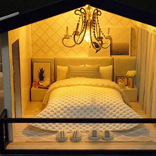 Bricolaje Casa de Muñecas de Madera de Diseño, con Luces+Piscina Privada, Miniatura con Todos los Muebles, Casa de Muñecas, Juego de Descompresión(CON/SIN Cubierta de Polvo)(SIN Cubierta de polvo) Bricolaje Casa de Muñecas de Madera de Diseño, con Luces+Piscina Privada, Miniatura con Todos los Muebles, Casa de Muñecas, Juego de Descompresión(CON/SIN Cubierta de Polvo)(SIN Cubierta de polvo)