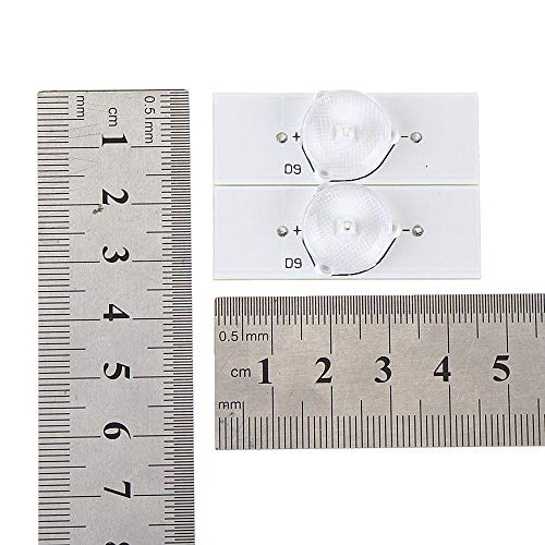 Bricolaje Revestimientos de lámpara SMD de 60 unids 3V con Lente de Lente Ocular for reparación de TV LED de 32-65 Pulgadas Durable