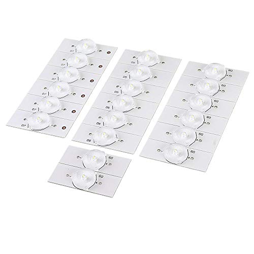 Bricolaje Revestimientos de lámpara SMD de 60 unids 3V con Lente de Lente Ocular for reparación de TV LED de 32-65 Pulgadas Durable