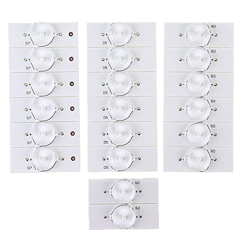 Bricolaje Revestimientos de lámpara SMD de 60 unids 3V con Lente de Lente Ocular for reparación de TV LED de 32-65 Pulgadas Durable Bricolaje Revestimientos de lámpara SMD de 60 unids 3V con Lente de Lente Ocular for reparación de TV LED de 32-65 Pulgadas Durable