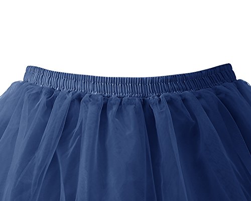 Bridesmay Enaguas Años 50 Vintage para Vestidos Faldas Cortas De Tul Mujer Cancan Tutu Rockabilly Navy S