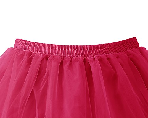 Bridesmay Enaguas Años 50 Vintage para Vestidos Faldas Cortas De Tul Mujer Cancan Tutu Rockabilly Rose M