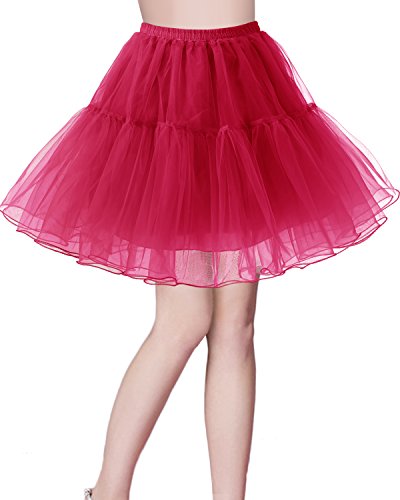 Bridesmay Enaguas Años 50 Vintage para Vestidos Faldas Cortas De Tul Mujer Cancan Tutu Rockabilly Rose M