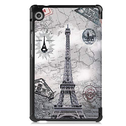 Brifu Funda para Huawei Matepad T8 2020,Funda Protectora ultradelgada de PU función de Soporte, Torre Eiffel + 1x película Protectora de Vidrio Templado Brifu Funda para Huawei Matepad T8 2020,Funda Protectora ultradelgada de PU función de Soporte, Torre Eiffel + 1x película Protectora de Vidrio Templado