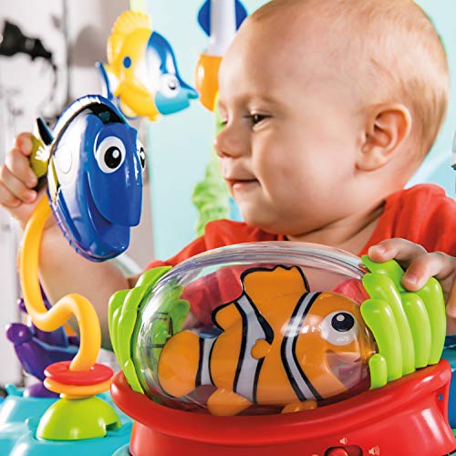 Bright Starts, Disney Baby Saltador y Centro de actividades Buscando a Nemo con más de 13 juguetes, luz y música, 4 alturas regulables