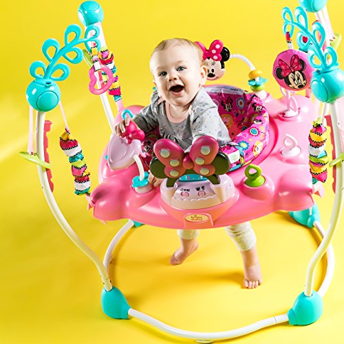 Bright Starts, Disney Baby Saltador y Centro de actividades Minnie con luces y música, asiento giratorio, 4 alturas regulables, 12 juguetes interactivos, a partir de 6 meses Bright Starts, Disney Baby Saltador y Centro de actividades Minnie con luces y música, asiento giratorio, 4 alturas regulables, 12 juguetes interactivos, a partir de 6 meses