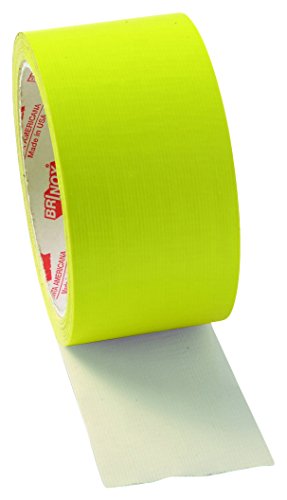 Brinox B61110A Cinta americana, Amarillo fluorescente, 50 mm x 10 m