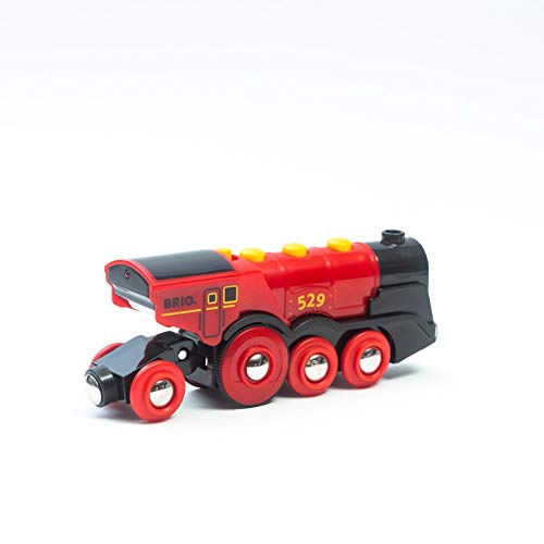 BRIO-33592 Gran locomotora a pilas con luz y sonido, color negro, rojo (RAVENSBURGER 33592) BRIO-33592 Gran locomotora a pilas con luz y sonido, color negro, rojo (RAVENSBURGER 33592)