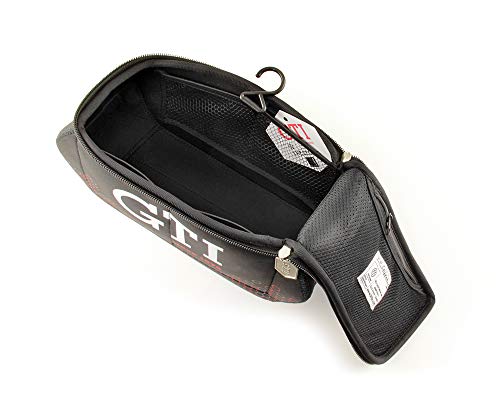 BRISA VW Collection - Volkswagen Golf GTI CocheBolsa Universal de Neopreno, Neceser, Bolso de Maquillaje-Cosméticos-Aseo, Estuche de lápices, Caja de Almuerzo, Equipaje (Hexágono/Negro)