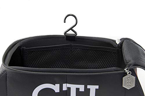 BRISA VW Collection - Volkswagen Golf GTI CocheBolsa Universal de Neopreno, Neceser, Bolso de Maquillaje-Cosméticos-Aseo, Estuche de lápices, Caja de Almuerzo, Equipaje (Hexágono/Negro)