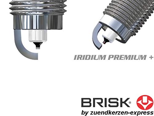 BRISK Iridium Premium+ Plus P2 1620 Bujías de Encendido, 4 piezas